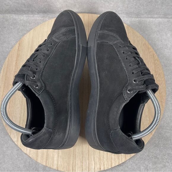 ALL SAINTS Stow Low Top Sneaker - Black Leather Mens Size  8 US/ 41 EUR - Picture 5 of 8